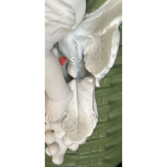 Porcelain Bucket with Angels 12" 10" - Picture 11 of 16